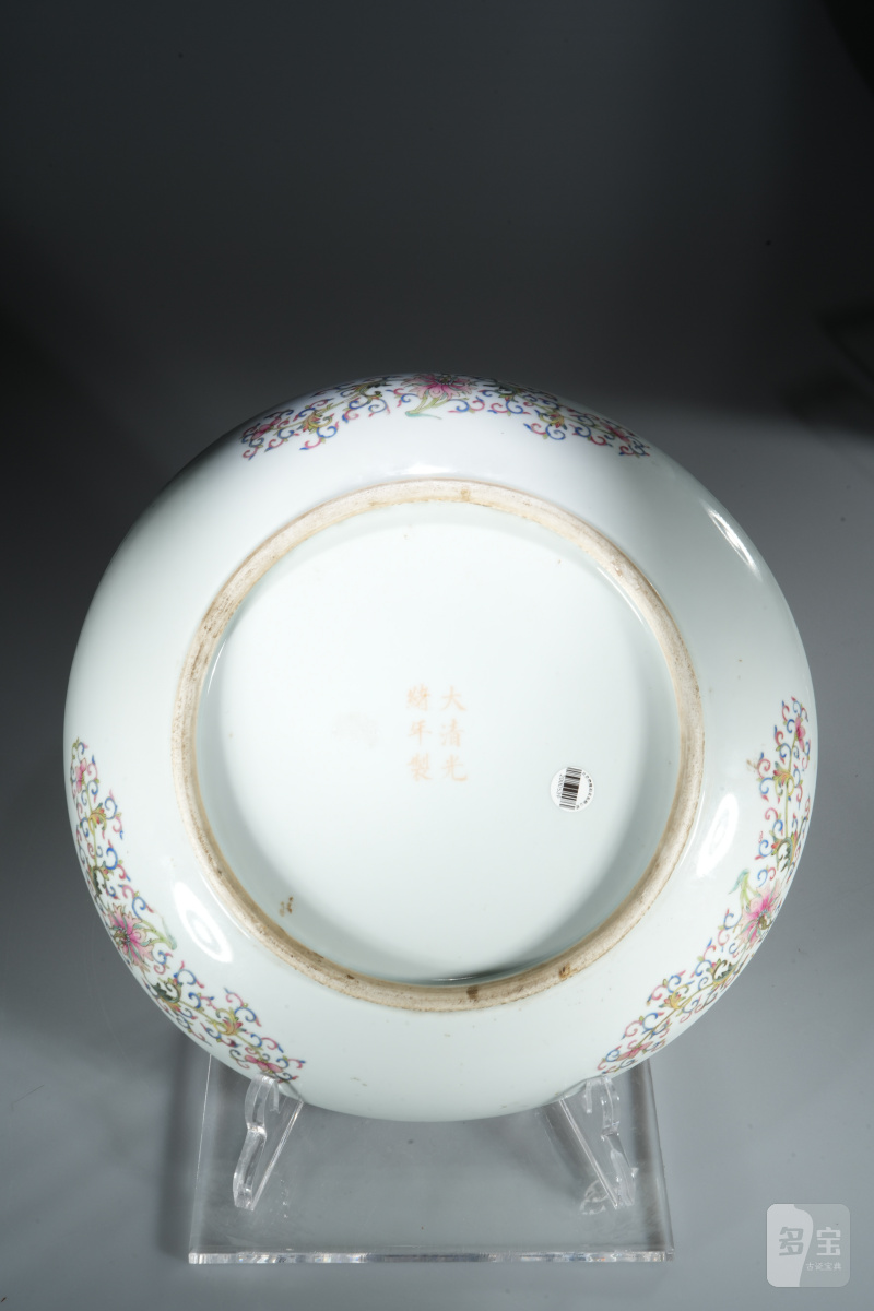 清光绪 粉彩四季花卉大盘 - 图5